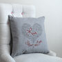 Personalised Love Typographic Cushion, thumbnail 2 of 5