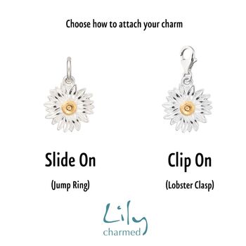 Daisy Charm, Slide On Or Clip On, 2 of 5
