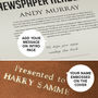 Andy Murray Personalised Tennis Gift Newspaper History Book, thumbnail 4 of 12