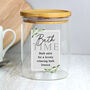 Botanical Personalised Glass Jar Bamboo Lid, thumbnail 5 of 6