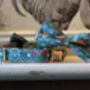 William Morris Strawberry Thief Dog Collar With Bow Tie, thumbnail 1 of 4