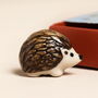 Tiny Matchbox Ceramic Hedgehog Token, thumbnail 2 of 3