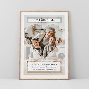 Best Grandma Personalised Photo Print Wall Art Gift For Grandma, 2 of 6