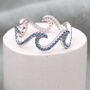 Sterling Silver And Crystal Wave Ring, thumbnail 3 of 8