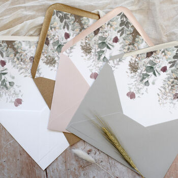 Autumn Foliage Vellum Tag Wedding Invitations, 5 of 6