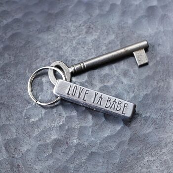 Personalised Iron Bar Keyring For 6th Anniversary, 2 of 11