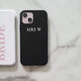 Personalised Black Leather Mrs Or Mr Wedding Case, thumbnail 2 of 6