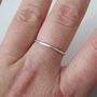 Textured Sterling Silver Stacking Ring, thumbnail 3 of 5