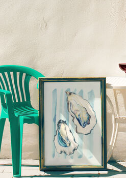 Summer Oysters Illustrated Art Print, 3 of 4
