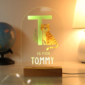 Personalised Animal Alphabet LED Light, 10 of 12