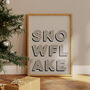 Snowflake Textured Christmas Print, thumbnail 1 of 6