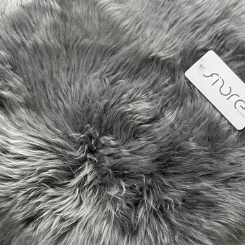 Silky Sheepskin Quarry Round Seat Pad, 2 of 3