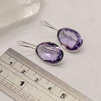 Amethyst Silver Earrings, 9 of 12