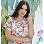 Ladies Sultan's Garden Print Cotton Short Pyjama Set, thumbnail 2 of 6