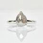 Platinum Pear Shape Grey Diamond Engagement Ring, thumbnail 1 of 2