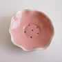 Handmade Pink Ceramic Curvy Soap Dish, thumbnail 3 of 12