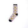 Tartan Sheer Socks Yellow And Black, thumbnail 2 of 4