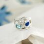 Silver Ring With Blue Topaz, Pearl And Lapis Lazuli, thumbnail 1 of 7