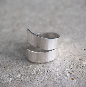Handmade Sterling Silver Wrap Ring, 2 of 2