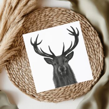 Majestic Stag Greeting Card, 3 of 4