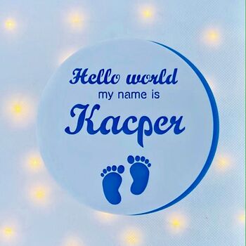 New Baby Arrival Announcement Plaque, Photo Prop, 5 of 12