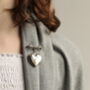Silver Heart Locket Personalised Brooch Pin, thumbnail 8 of 12