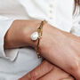 18k Gold Vermeil Plated Pearl Magic Link Bracelet, thumbnail 1 of 4