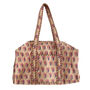 Block Print Flower Cotton Weekend Duffle Bag, thumbnail 1 of 8