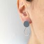 Grey And Silver Earrings, thumbnail 1 of 3