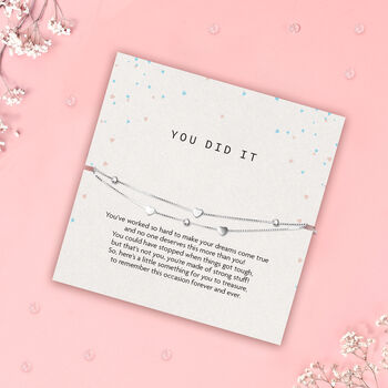 925 Sterling Silver You Did It Bracelet In Box, 3 of 7