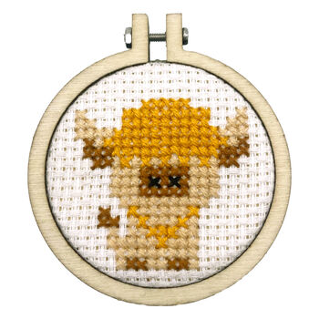 Greetings From The Cotswolds! Cow Mini Matchbox Cross Stitch Kit, 10 of 11