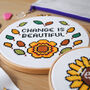 'Change Is Beautiful' Autumn Cross Stitch Kit, thumbnail 3 of 5