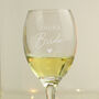 Personalised Bride Wine Glass, thumbnail 4 of 4