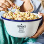 Personalised Enamel Movie Night Snack Bowl, thumbnail 1 of 3