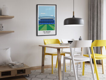Chelsea The Bridge Stadium Illustrated Print Gift, 3 of 9