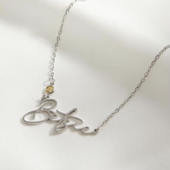 Personalised Name And Gemstone Necklace, 3 of 6