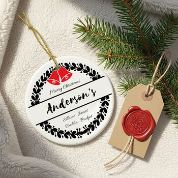 Personalised Family Monogram Christmas Ornament, 9 of 9