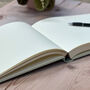 Large Personalised Linen Wedding Guest Book With A Sleek And Stylish Design, thumbnail 11 of 12