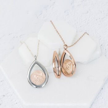 70th/ 80th Birthday Farthing Locket Necklace, 3 of 12