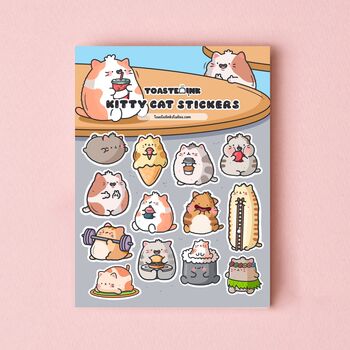 Cat Sticker Sheet | Cute Stickers, 2 of 4