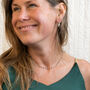 Sterling Silver Green Gemstone Necklace, thumbnail 2 of 10
