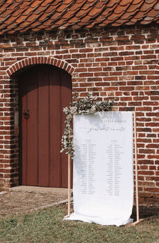 Personalised Cotton Wedding Seating Chart, 2 of 10