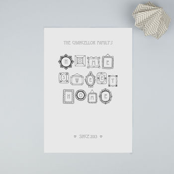 Home Sweet Home Personalised Family Print, 4 of 4
