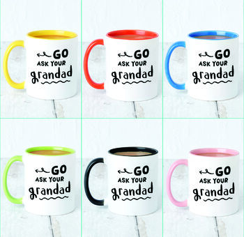 Go Ask Your Grandma And Go Ask Your Grandad Mug Set, 6 of 8