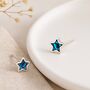 Sterling Silver Paua Shell Star Stud Earrings, thumbnail 1 of 4