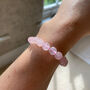 Rose Quartz Crystal Gemstone Bracelet For Love, thumbnail 1 of 3