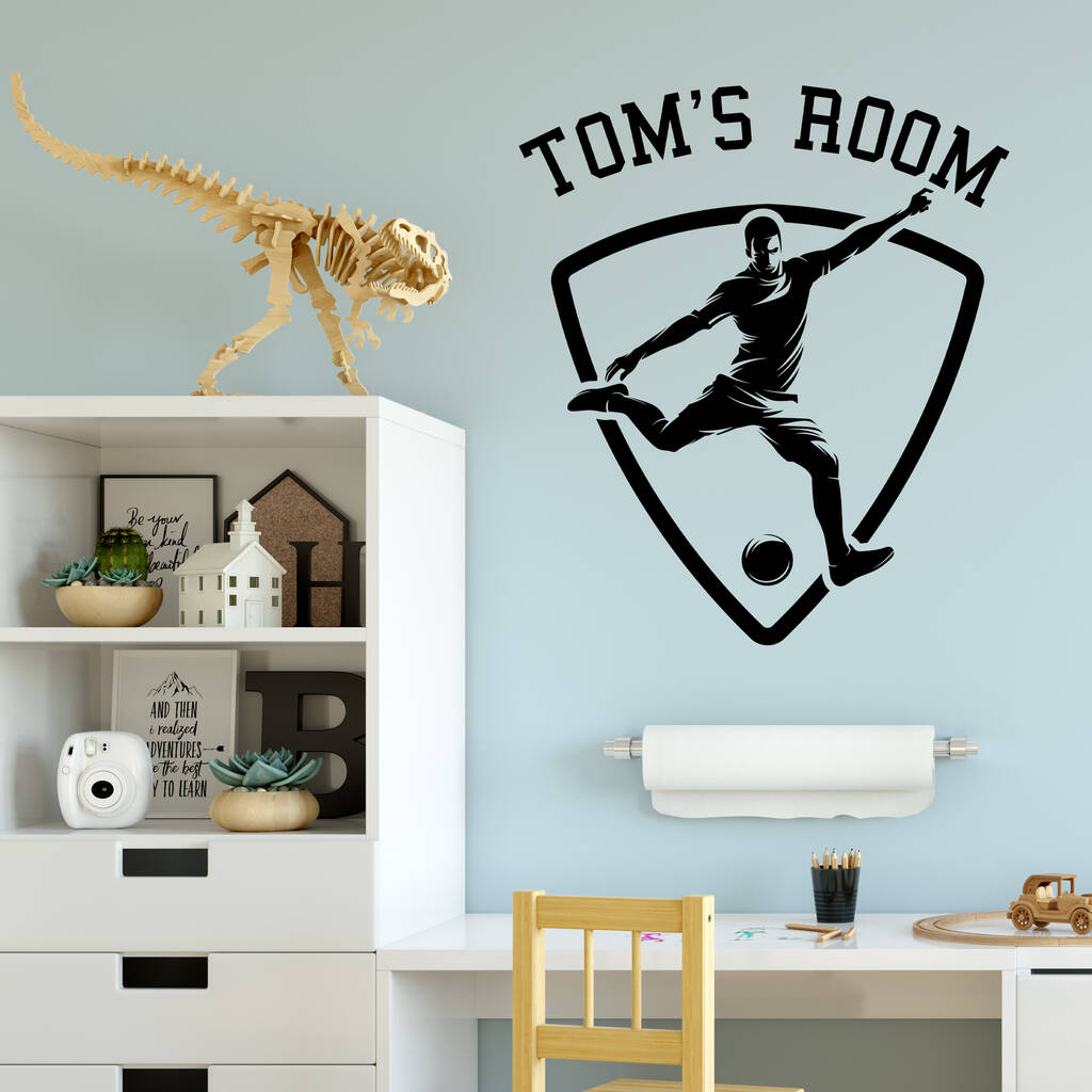 Personalised Footballer Wall Sticker, 1 of 2