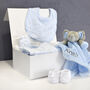 Personalised Elephant Comforter And Blue Baby Gift Set, thumbnail 6 of 8