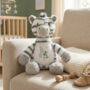 Personalised Alphabet Zebra Teddy Bear New Baby, Christening Or 1st Birthday Gift, thumbnail 1 of 12