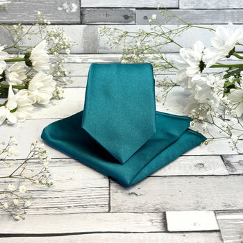 Blue Teal Wedding Tie Set, 2 of 10